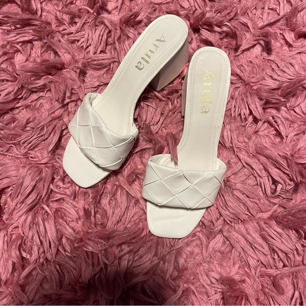 White ARULA heeled sandals